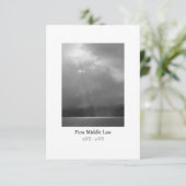 Funeral Hartelijk dank, kaarten met aangepaste fot (Staand voorkant)