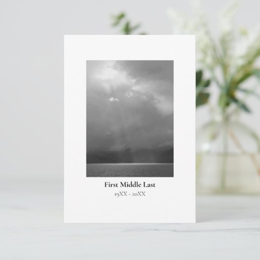 Funeral Hartelijk dank, kaarten met aangepaste fot (Staand voorkant)