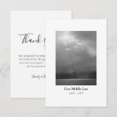 Funeral Hartelijk dank, kaarten met aangepaste fot (Voorkant / Achterkant)