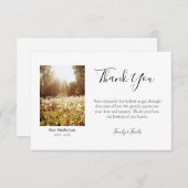 Funeral Hartelijk dank kaarten met aangepaste foto (Voorkant / Achterkant)