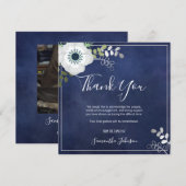 Funeral Hartelijk dank, mevrouw Elegant Anemone Fl Bedankkaart (Voorkant / Achterkant)