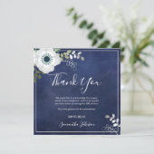 Funeral Hartelijk dank, mevrouw Elegant Anemone Fl Bedankkaart (Staand voorkant)