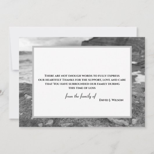 Funeral Hartelijk dank voor de Memorial Card met Z Bedankkaart (Achterkant)