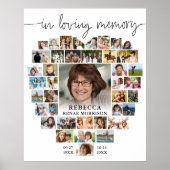 Funeral Heart 40 Fotocollage Script in het geheuge Poster (Voorkant)