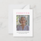 Funeral Heart Script Sympathy Memorial Dank u wel Notitiekaartje (Voorkant)