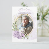 Funeral Herdenking Fotokaart Kaart (Staand voorkant)