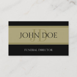 Funeral Home Black/Golden Banner Visitekaartje
