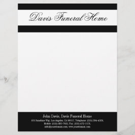 Funeral Home Letterhead Mortuary Crematory Persoonlijk Briefhoofd