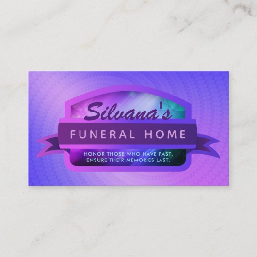 Funeral Home Slogans Visitekaartjes (Voorkant)
