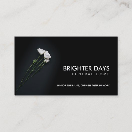 Funeral Home Slogans Visitekaartjes (Voorkant)