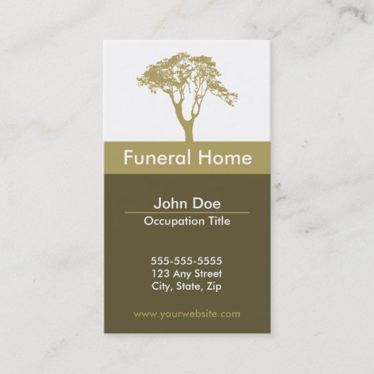 Funeral Home Visitekaartje (Voorkant)