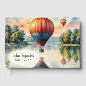 Funeral Hot Air Balloons with Water Reflection Gastenboek (Voorkant)