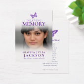 Funeral in het liefhebbende geheugen van het paars visitekaartje (Bureau)