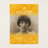 Funeral in liefhebbend geheugen gedicht gedicht ge visitekaartje (Voorkant)