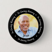 Funeral in Loing Memory Custom Photo Memorial Ronde Button 5,7 Cm (Voorkant)