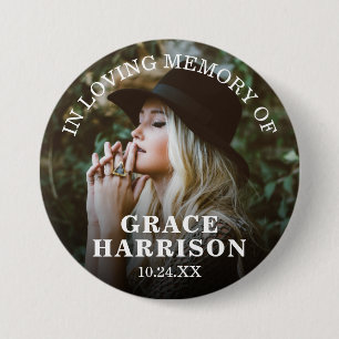 Funeral in Loving Memory   Herdenkingsfoto Ronde Button 7,6 Cm