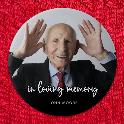 Funeral in Loving Memory Memorial Foto Ronde Button 5,7 Cm