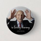 Funeral in Loving Memory Memorial Foto Ronde Button 5,7 Cm (Voorkant)