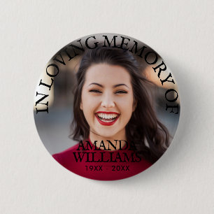 Funeral in Loving Memory Photo Button