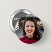 Funeral in Loving Memory Photo Button (Voorkant /achterkant)