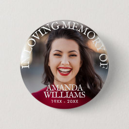 Funeral in Loving Memory Photo Ronde Button 5,7 Cm