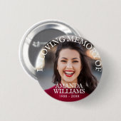 Funeral in Loving Memory Photo Ronde Button 5,7 Cm (Voorkant /achterkant)