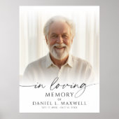 Funeral In Loving Memory Photo Welcome Sign Poster (Voorkant)