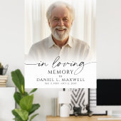 Funeral In Loving Memory Photo Welcome Sign Poster (Thuiskantoor)