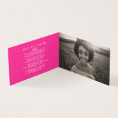 Funeral in our hearts forever pink poem card kaart (Binnen)