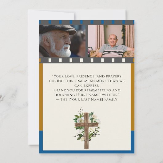 Funeral Invitation Card – Celebration of Life Save The Date (Achterkant)