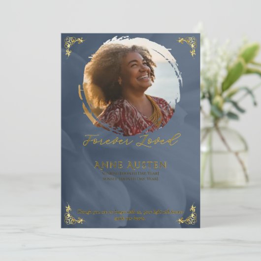 Funeral Invitation Card Save The Date (Staand voorkant)