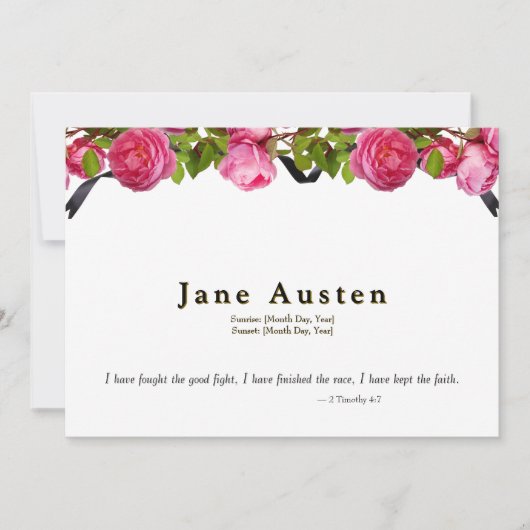 Funeral Invitation - Editable Save The Date (Voorkant)