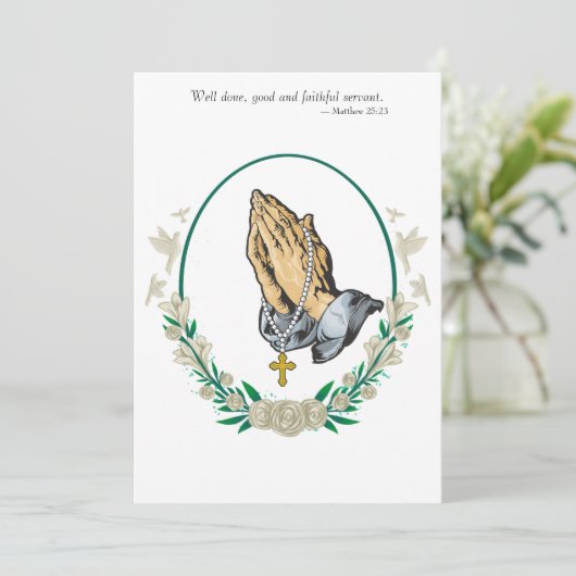 Funeral Invitation  Save The Date (Staand voorkant)