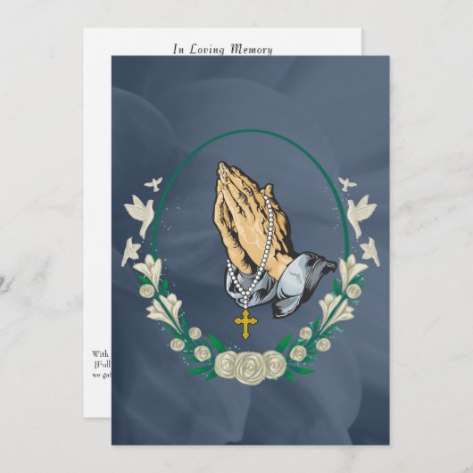 Funeral Invitation  Save The Date (Voorkant / Achterkant)