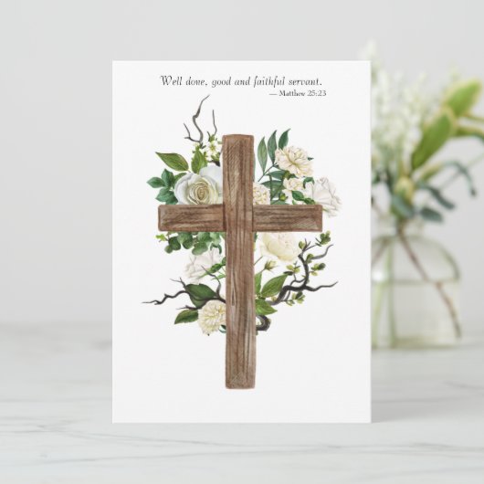 Funeral Invitation Save The Date (Staand voorkant)