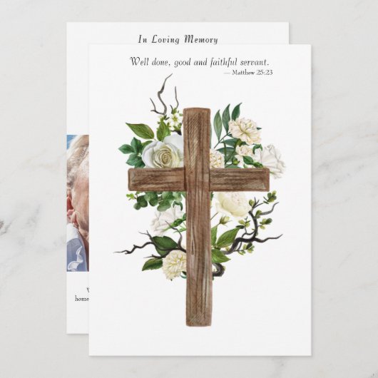 Funeral Invitation  Save The Date (Voorkant / Achterkant)