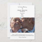 Funeral Invitation  Save The Date (Achterkant)