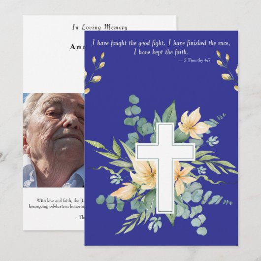 Funeral Invitation Save The Date (Voorkant / Achterkant)