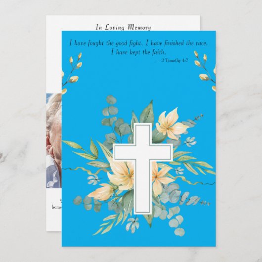 Funeral Invitation  Save The Date (Voorkant / Achterkant)