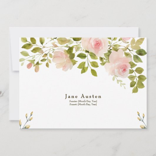 Funeral Invitation  Save The Date (Voorkant)