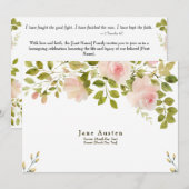 Funeral Invitation  Save The Date (Voorkant / Achterkant)