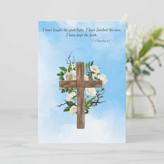 Funeral Invitation Save The Date (Staand voorkant)