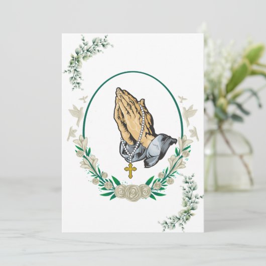 Funeral Invitation  Save The Date (Staand voorkant)