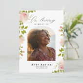 Funeral Invitation  Save The Date (Staand voorkant)