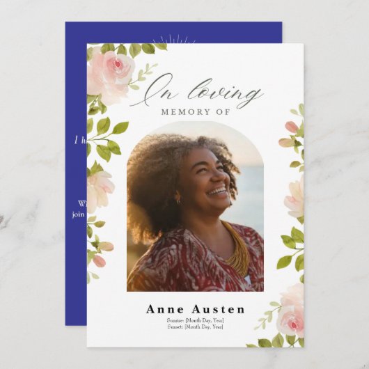 Funeral Invitation  Save The Date (Voorkant / Achterkant)