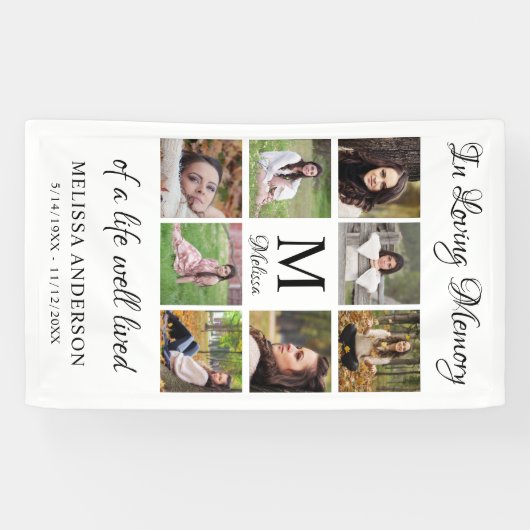 Funeral is aangepast aan de videobeelden spandoek (Horizontaal)