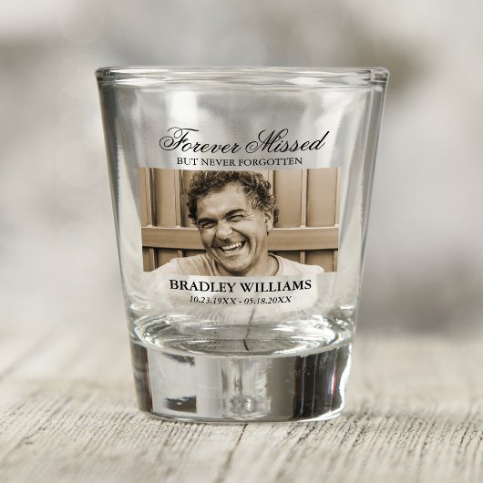 Funeral Keepsake Memorial Photo Shot Glas