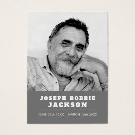 Funeral laat me een witte dove gedicht met grijze  visitekaartje