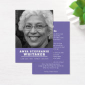 Funeral laat me gaan bidden gedicht paarse kaart (Bureau)