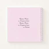 Funeral, liefhebbend geheugen, Bleek roze, naamdat Notitieboek (Achterkant)